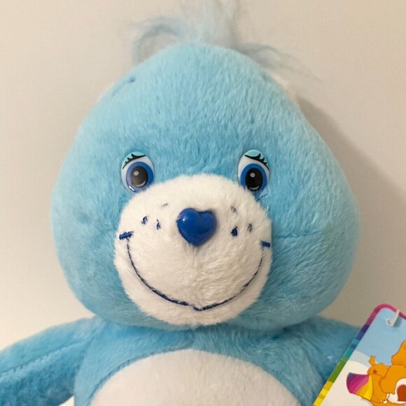 2004 Care Bears Champ Bear Plush Nanco Blue Trophy 9 Inch Doll Toy Tags are Worn - Picture 2 of 16